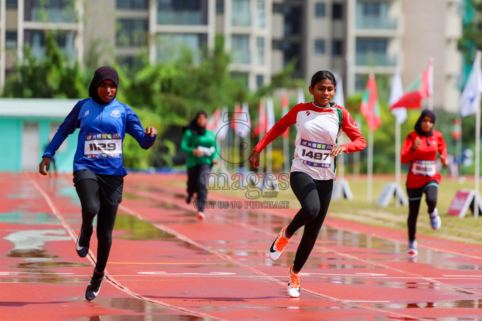 Day 1 of MWSC Interschool Athletics Championships 2024 held in Hulhumale Running Track, Hulhumale, Maldives on Saturday, 9th November 2024. 
Photos by: Ismail Thoriq, Hassan Simah / Images.mv