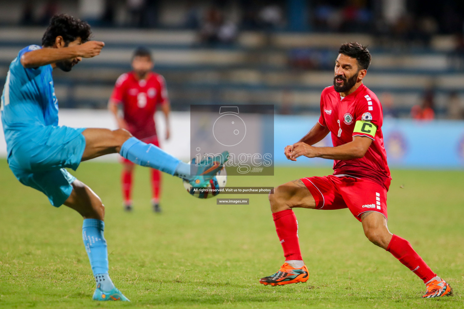 Lebanon vs India in the Semi-final of SAFF Championship 2023 held in Sree Kanteerava Stadium, Bengaluru, India, on Saturday, 1st July 2023. Photos: Hassan Simah / images.mv