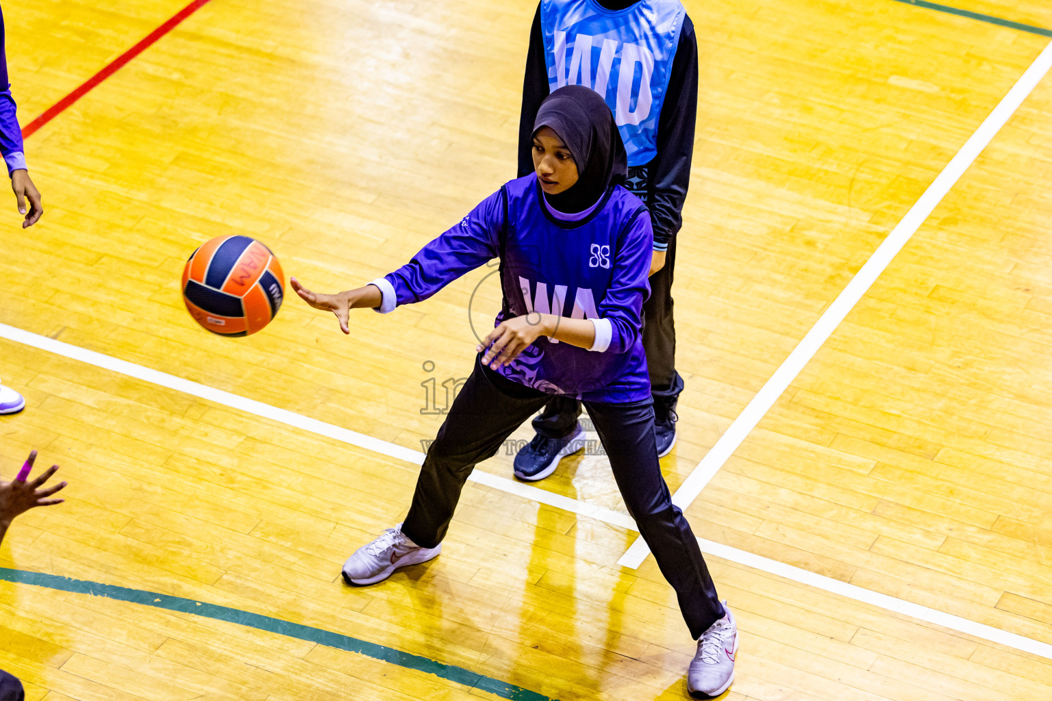 Day 3 of 25th Inter-School Netball Tournament was held in Social Center at Male', Maldives on Sunday, 11th August 2024. Photos: Nausham Waheed / images.mv