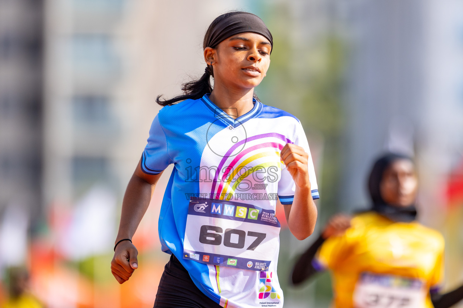 Day 4 of MWSC Interschool Athletics Championships 2024 held in Hulhumale Running Track, Hulhumale, Maldives on Tuesday, 12th November 2024. Photos by: Raaif Yoosuf / Images.mv