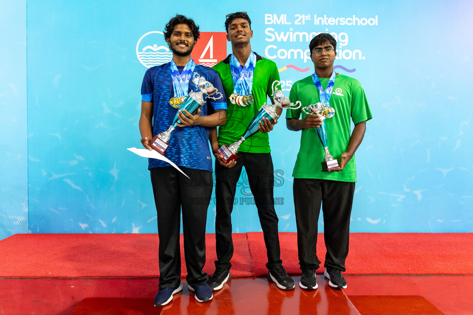 Closing Ceremony of BML 21st Interschool Swimming Competition 2025 .was held in Hulhumale' Swimming Pool, Hulhumale', Maldives on Saturday, 18th October 2025. 
Photos: Hassan Simah / images.mv