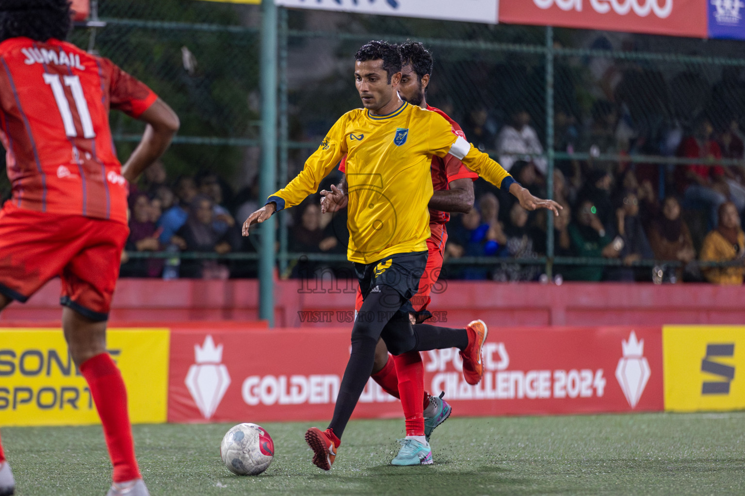 N Velidhoo vs N Maafaru in Day 18 of Golden Futsal Challenge 2024 was held on Thursday, 1st February 2024, in Hulhumale', Maldives Photos: Mohamed Mahfooz Moosa, / images.mv