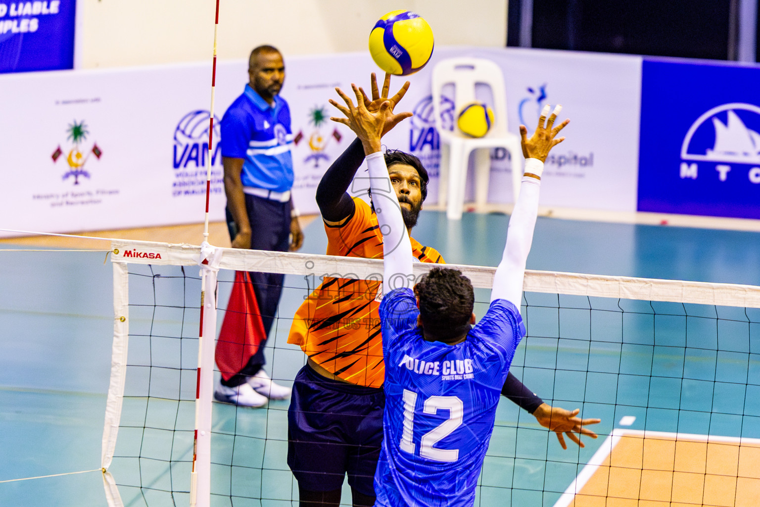 Sports Club City vs Police Club in Day 3 of MILO VAM Cup 2024 Men's Division was held in Social Center Indoor Hall on Wednesday, 30th October 2024. Photos: Nausham Waheed / images.mv