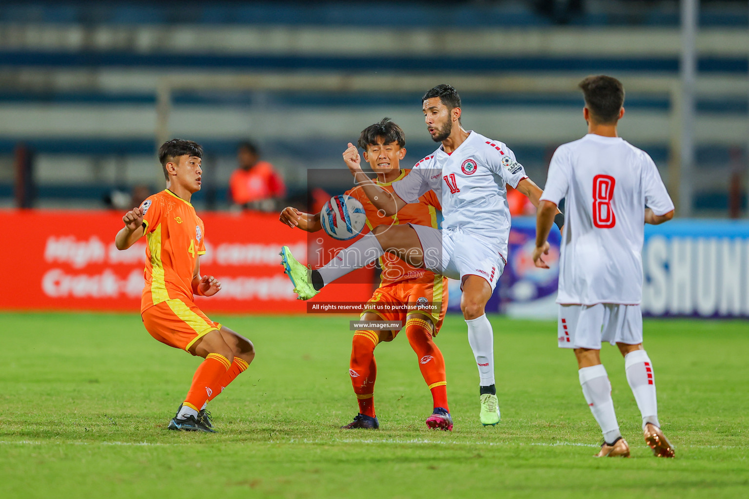 Bhutan vs Lebanon in SAFF Championship 2023 held in Sree Kanteerava Stadium, Bengaluru, India, on Sunday, 25th June 2023. Photos: Nausham Waheed, Hassan Simah / images.mv