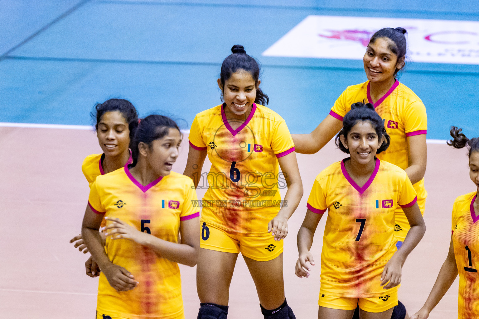 Maldives vs Sri Lanka in Day 2 of CAVA U20 Woman's Volleyball Championship 2024 was held in Social Center, Male', Maldives on 19th July 2024. Photos: Nausham Waheed / images.mv