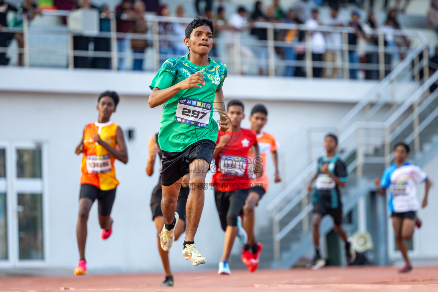 Day 5 of MWSC Interschool Athletics Championships 2024 held in Hulhumale Running Track, Hulhumale, Maldives on Wednesday, 13th November 2024. Photos by: Ismail Thoriq / Images.mv