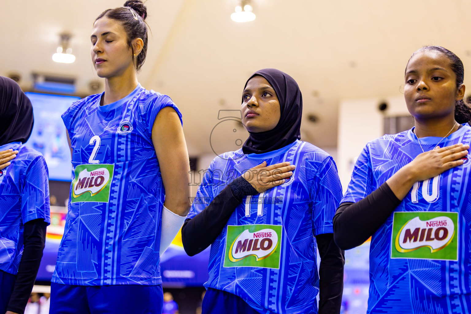 Police Club vs Club Wamco in the Final of Women's Division of National Volleyball League 2025 held in Male', Maldives on Sunday, 27th April 2025 at Social Center Indoor Hall Photos By: Nausham Waheed / images.mv
