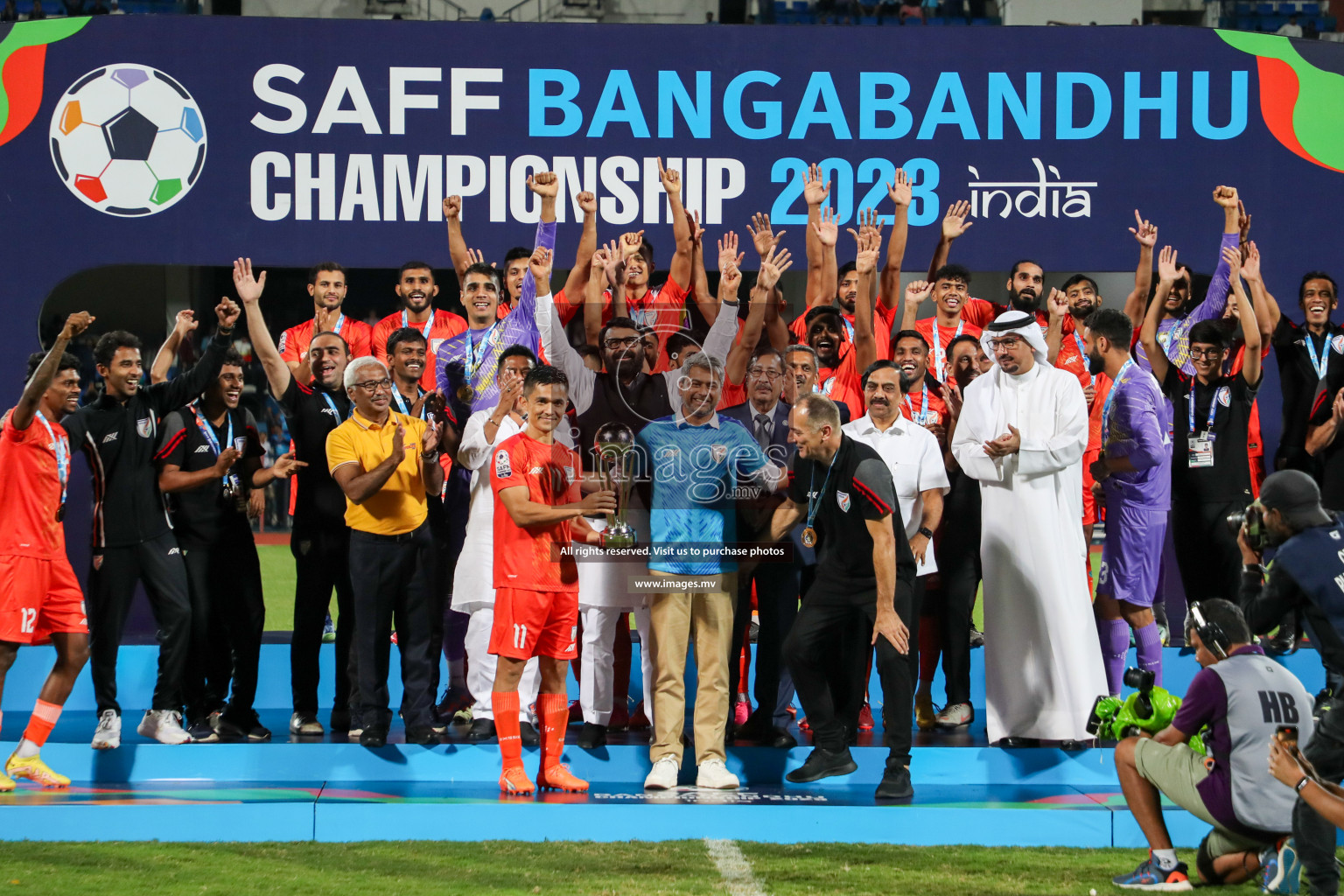 Kuwait vs India in the Final of SAFF Championship 2023 held in Sree Kanteerava Stadium, Bengaluru, India, on Tuesday, 4th July 2023. Photos: Nausham Waheed, Hassan Simah / images.mv