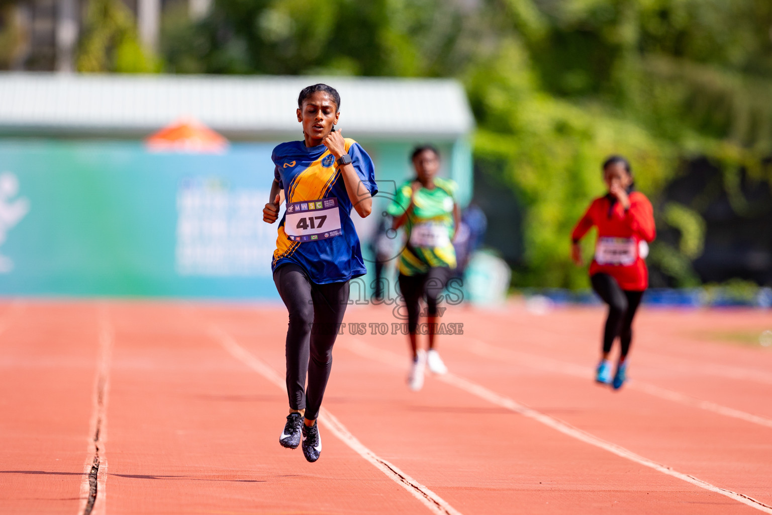 Day 3 of MWSC Interschool Athletics Championships 2024 held in Hulhumale Running Track, Hulhumale, Maldives on Monday, 11th November 2024. 
Photos by: Hassan Simah / Images.mv