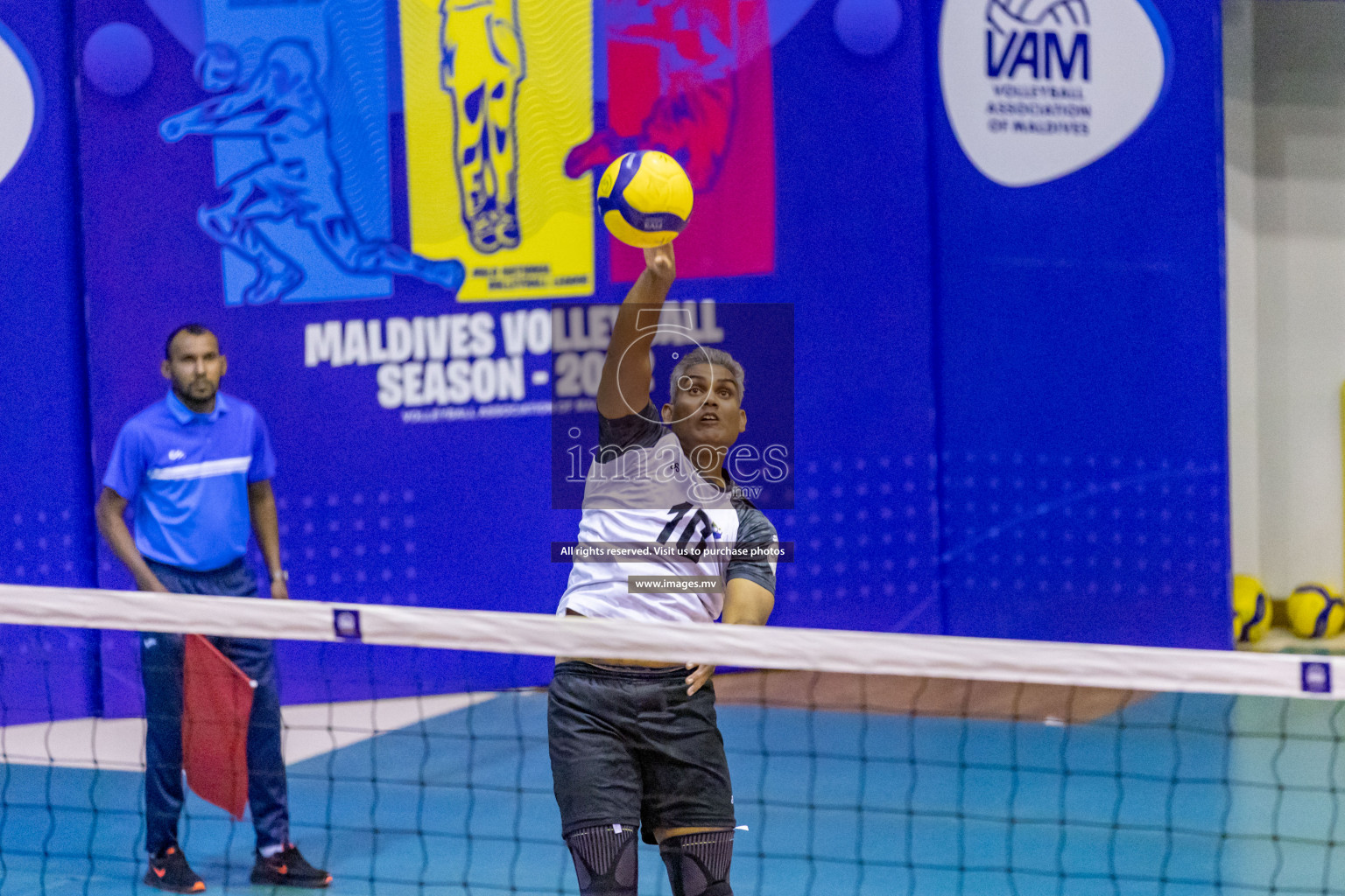 Sports Club City vs Dhivehi Sifainge Club in the Finals of National Volleyball Tournament 2022 on Thursday, 07th July 2022, held in Social Center, Male', Maldives