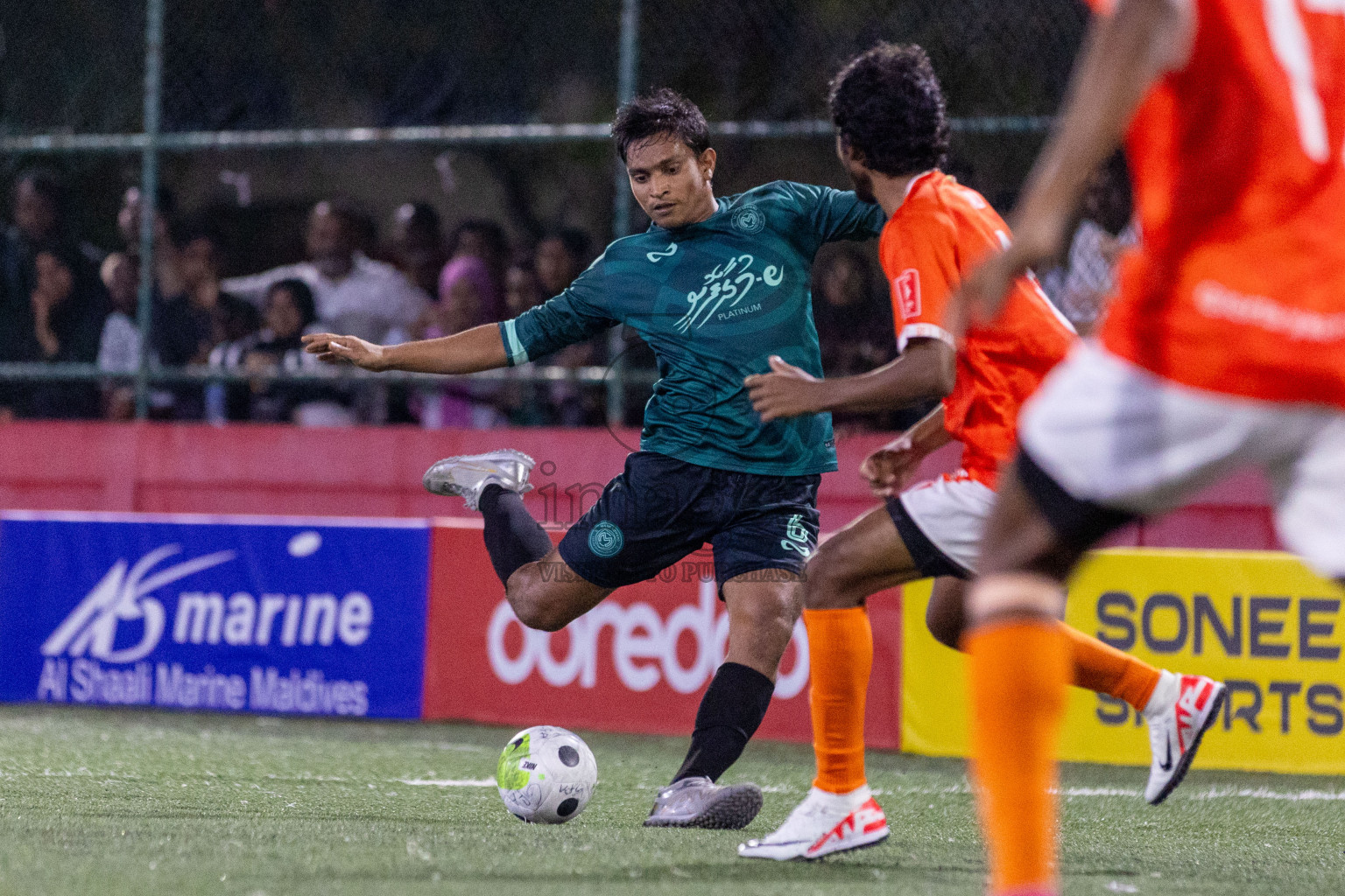 L Maabaidhoo  vs L Dhanbidhoo in Day 3 of Golden Futsal Challenge 2024 was held on Wednesday, 17th January 2024, in Hulhumale', Maldives Photos: Nausham Waheed / images.mv