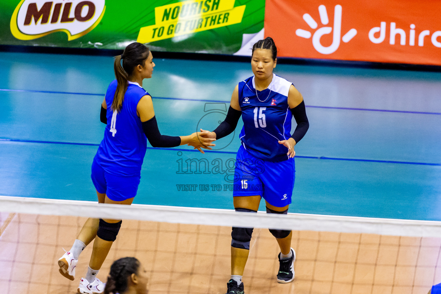 Kyrgyzstan vs Nepal in Semi Final of CAVA U20 Woman's Volleyball Championship 2024 was held in Social Center, Male', Maldives on 22nd July 2024. Photos: Nausham Waheed / images.mv