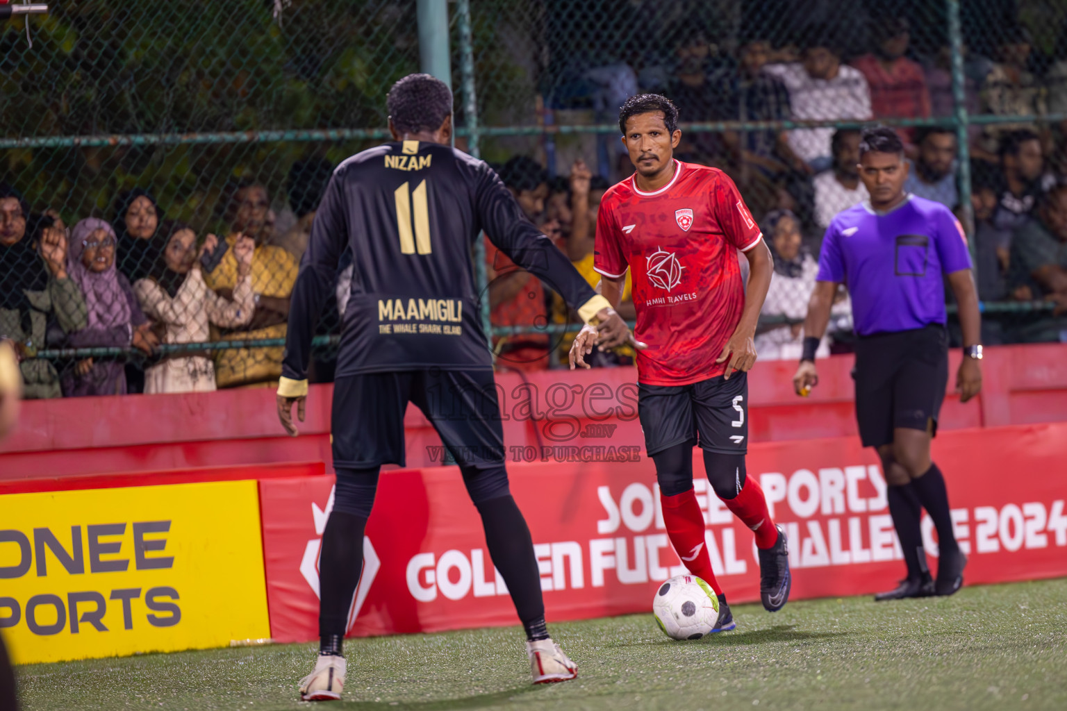 ADh Maamigili vs ADh Mahibadhoo on Day 36 of Golden Futsal Challenge 2024 was held on Wednesday, 21st February 2024, in Hulhumale', Maldives
Photos: Ismail Thoriq, / images.mv