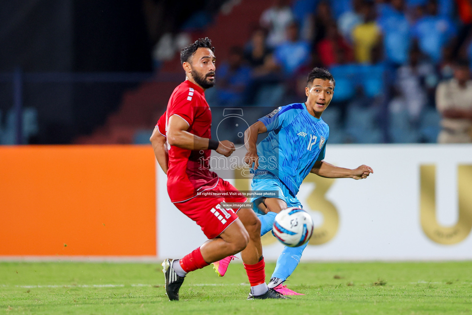 Lebanon vs India in the Semi-final of SAFF Championship 2023 held in Sree Kanteerava Stadium, Bengaluru, India, on Saturday, 1st July 2023. Photos: Nausham Waheed / images.mv