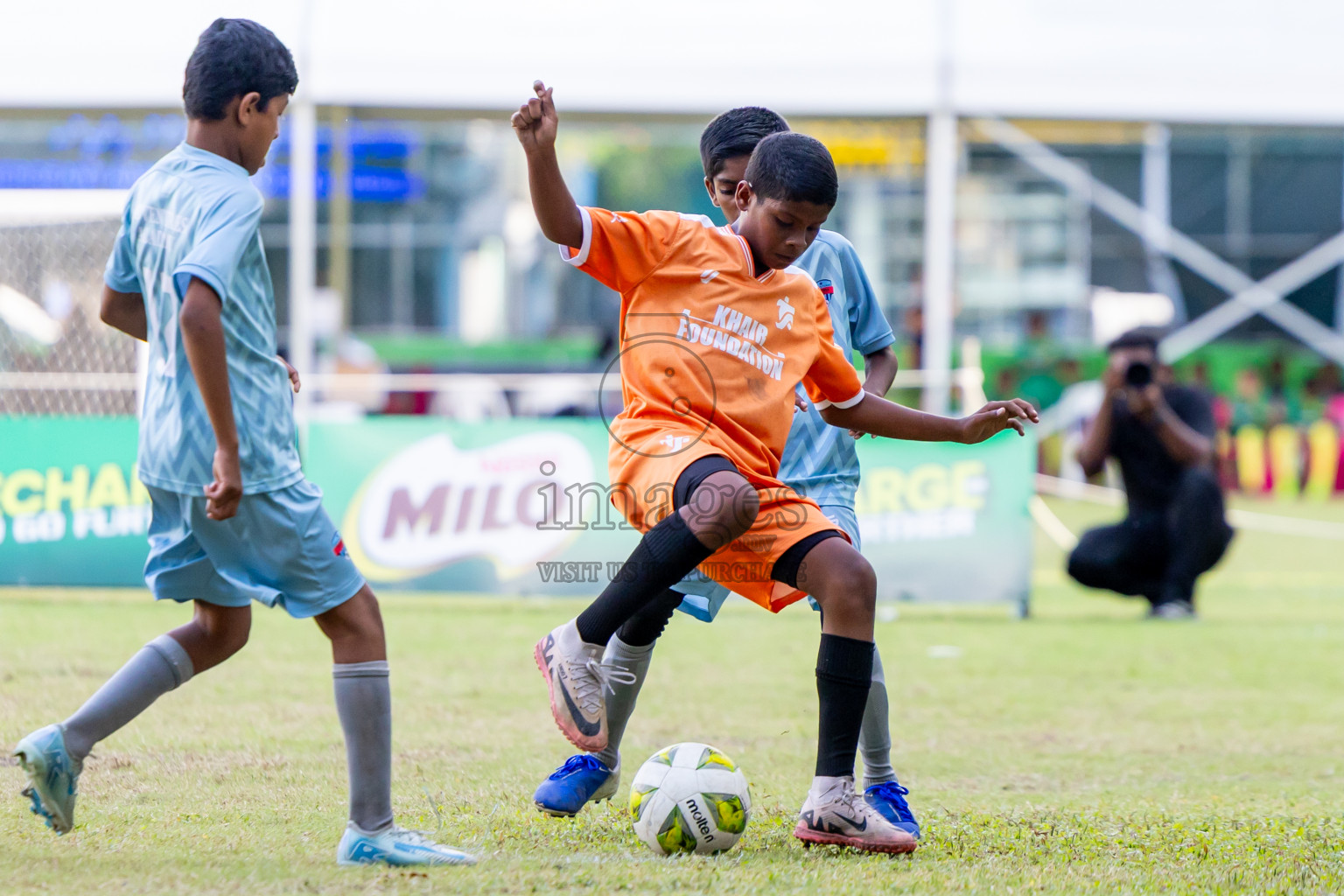 Day 3 of MILO Academy Championship 2025 (U-12) was held at Henveiru Stadium in Male', Maldives on Saturday, 3rd May 2025. Photos: Nausham Waheed / images.mv