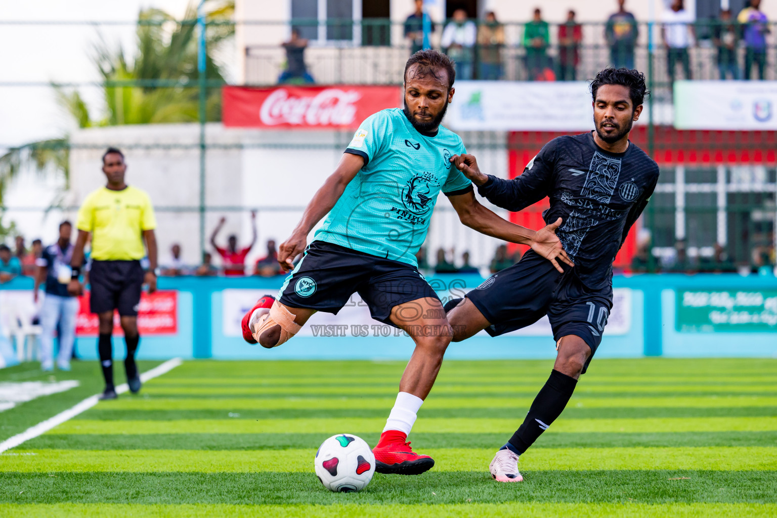 Dee Cee Jay SC vs Naalaafushi YC in Day 3 of Laamehi Dhiggaru Ekuveri Futsal Challenge 2024 was held on Sunday, 28th July 2024, at Dhiggaru Futsal Ground, Dhiggaru, Maldives Photos: Nausham Waheed / images.mv