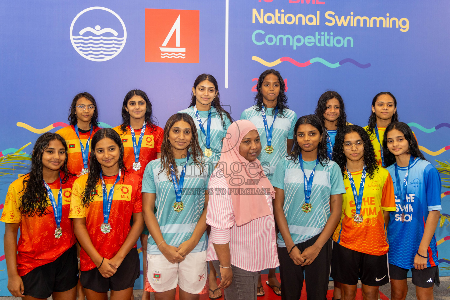 Day 6 of National Swimming Competition 2024 held in Hulhumale', Maldives on Wednesday, 18th December 2024. Photos: Mohamed Mahfooz Moosa / images.mv