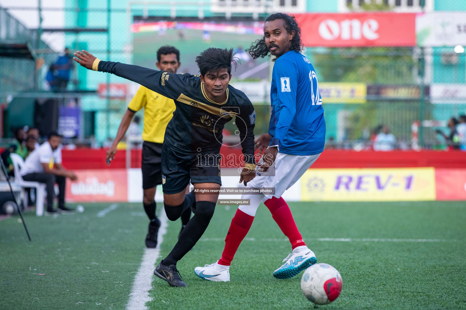 SH. Bilehfahi vs SH. Milandhoo in Day 7 of Golden Futsal Challenge 2023 on 11 February 2023 in Hulhumale, Male, Maldives