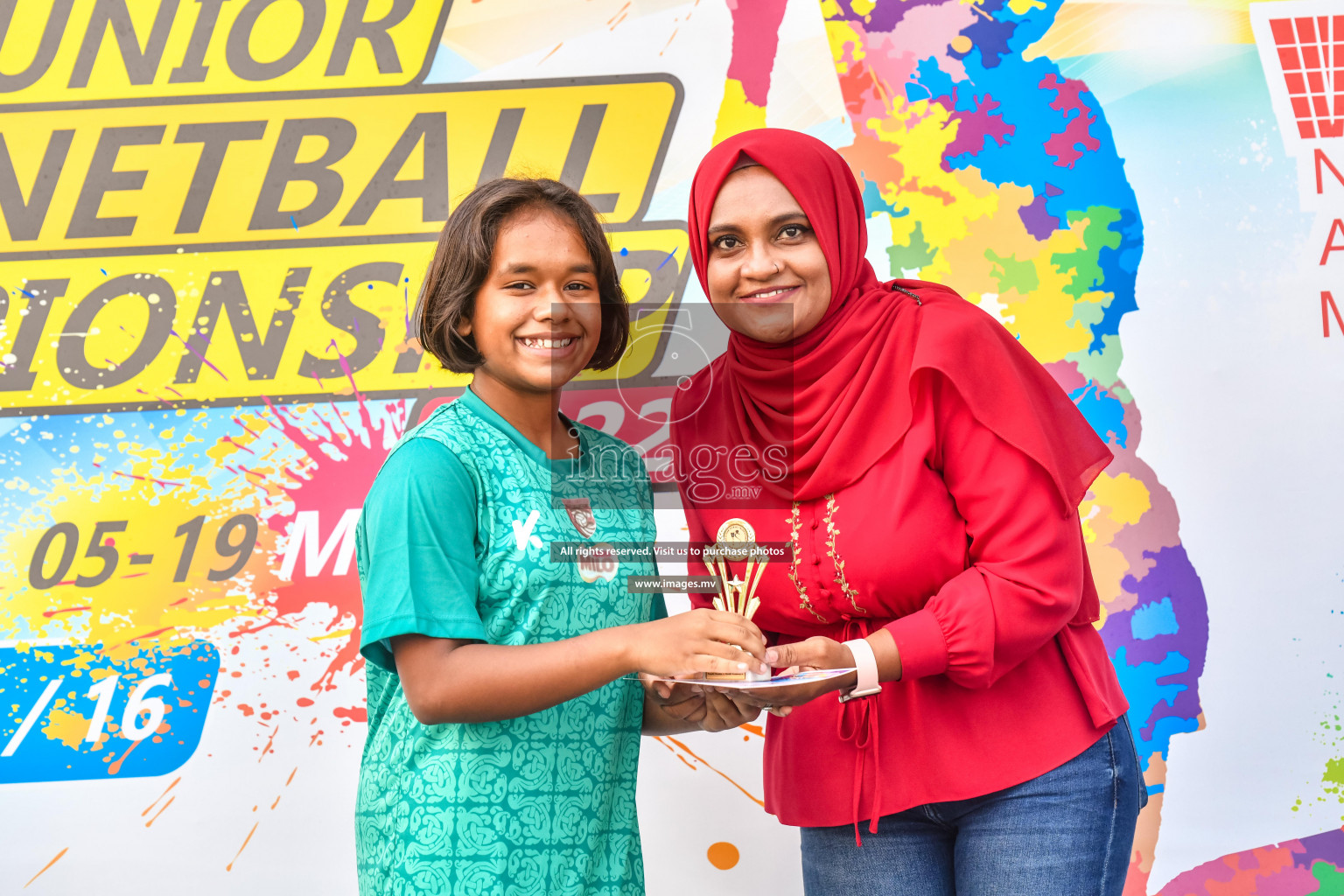 Final of Junior Netball Championship 2022 held in Male', Maldives on 19th March 2022. Photos by Nausham Waheed