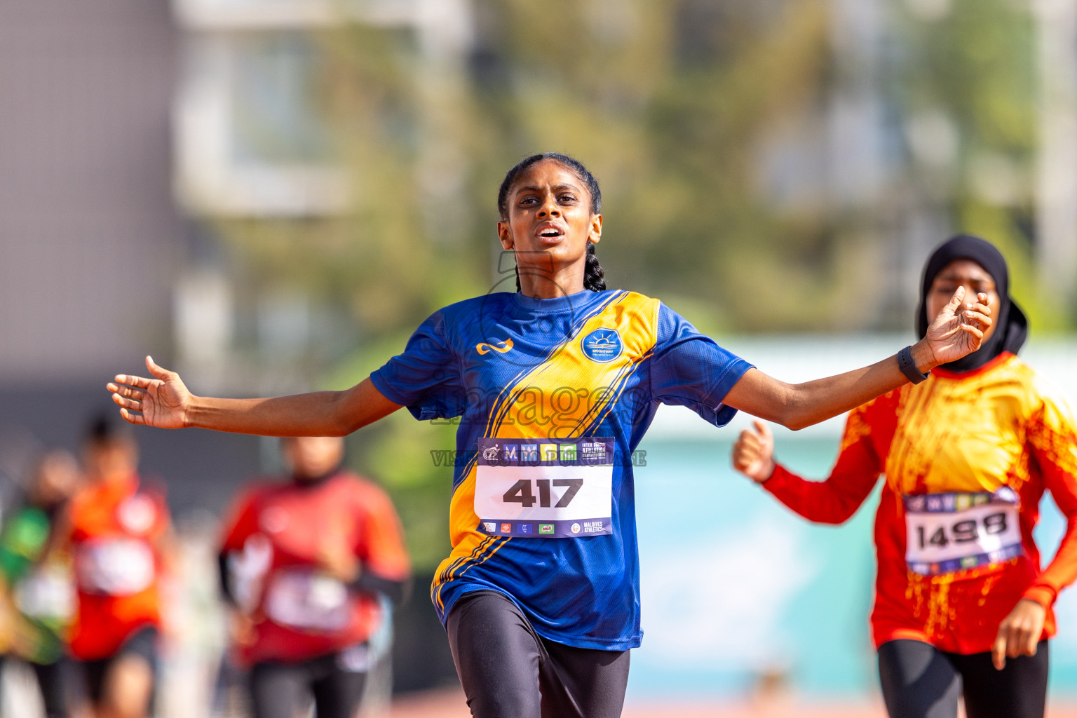 Day 4 of MWSC Interschool Athletics Championships 2024 held in Hulhumale Running Track, Hulhumale, Maldives on Tuesday, 12th November 2024. Photos by: Raaif Yoosuf / Images.mv