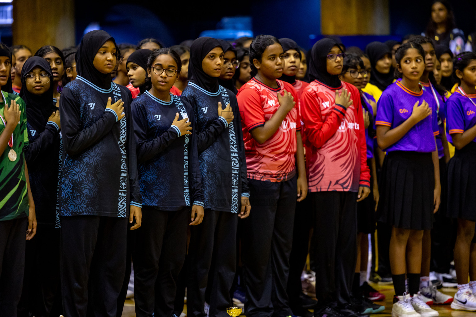 Closing Ceremony of Inter-school Netball Tournament held in Social Center at Male', Maldives on Monday, 26th August 2024. Photos: Hassan Simah / images.mv