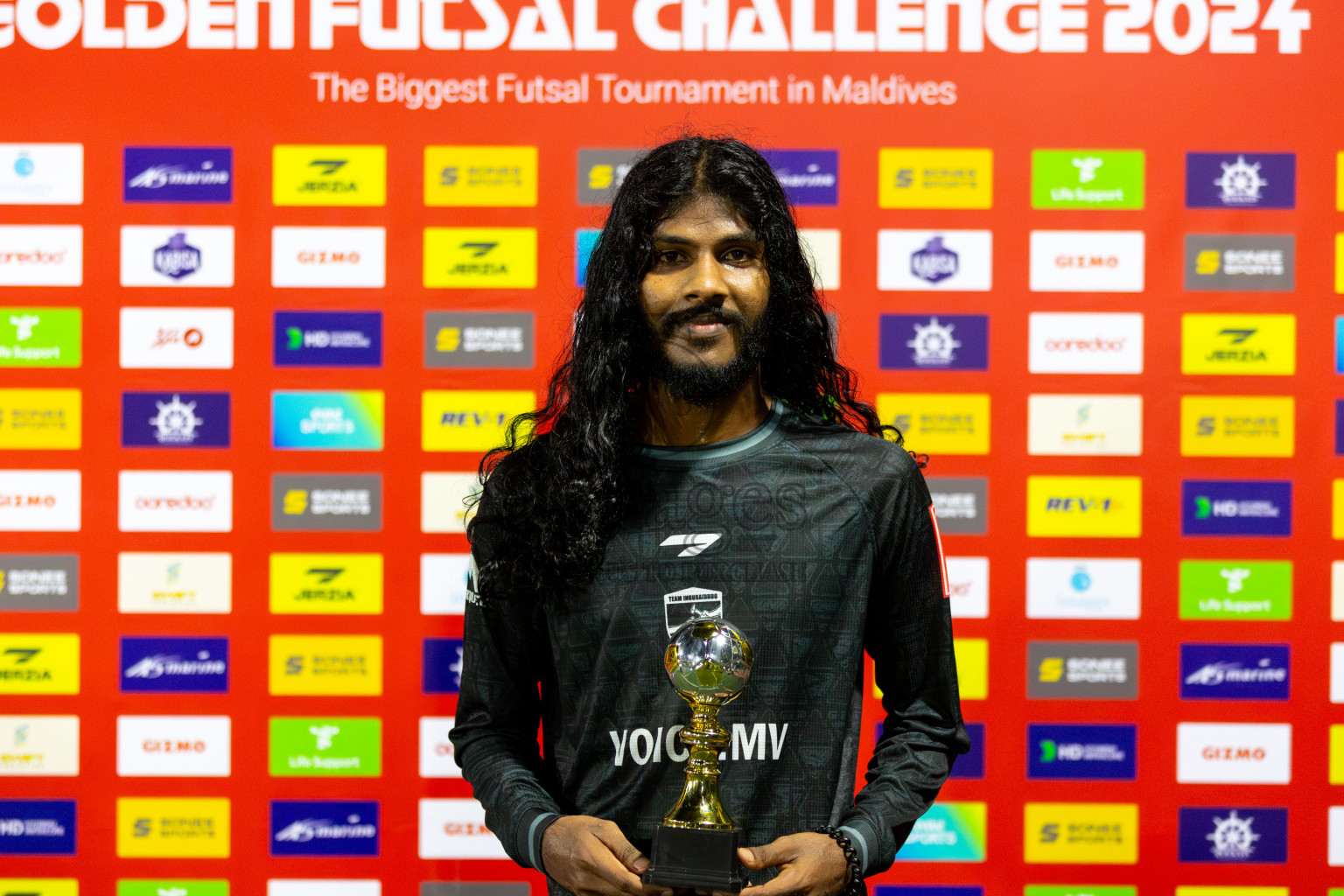 R Inguraidhoo vs R Hulhudhuffaaru in Day 6 of Golden Futsal Challenge 2024 was held on Saturday, 20th January 2024, in Hulhumale', Maldives Photos: Mohamed Mahfooz Moosa / images.mv