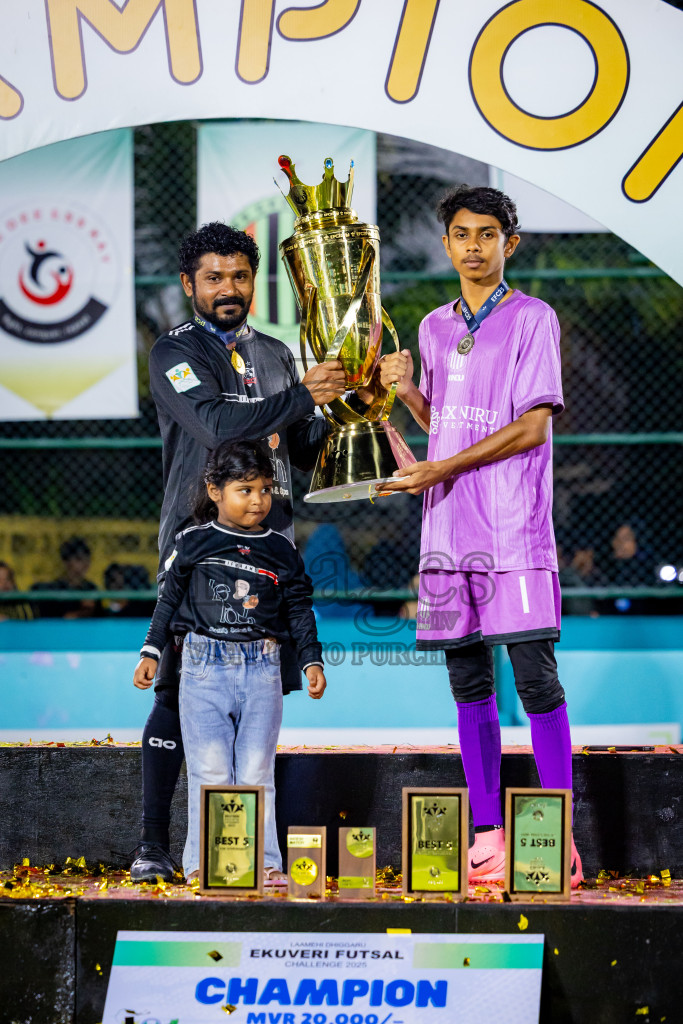 Ifhaams vs Dee Cee Jay SC in Final of Laamehi Dhiggaru Ekuveri Futsal Challenge 2025 was held on Tuesday, 29th July 2025, at Dhiggaru Futsal Ground, Dhiggaru, Maldives Photos: Nausham Waheed  / images.mv