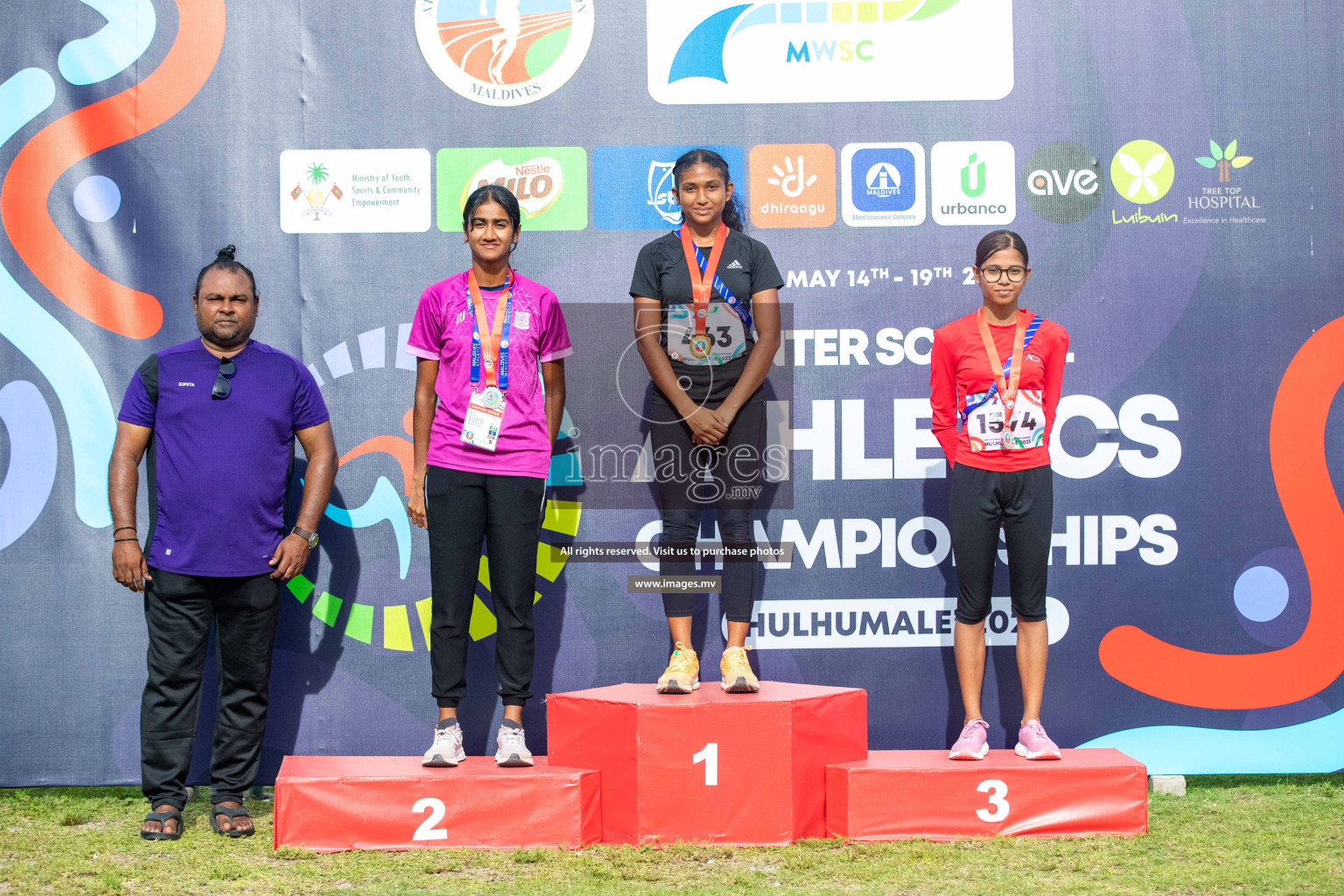 Day three of Inter School Athletics Championship 2023 was held at Hulhumale' Running Track at Hulhumale', Maldives on Tuesday, 16th May 2023. Photos: Nausham Waheed / images.mv