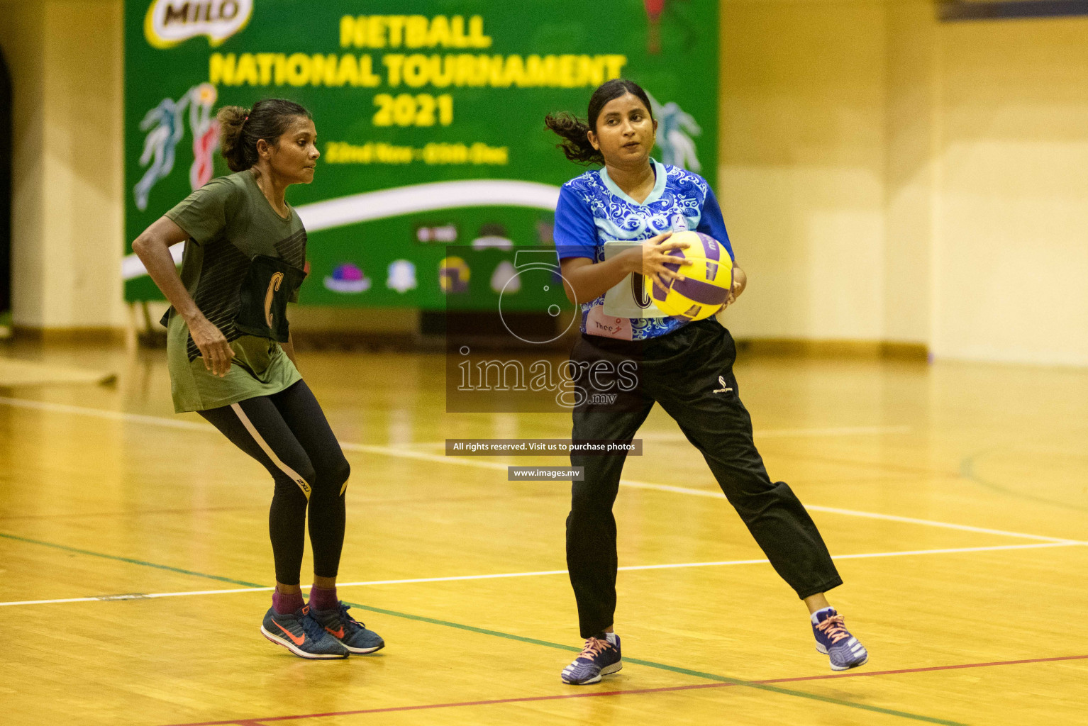 Green Streets vs Mahibadhoo Sports Club in the Semi Finals of Milo National Netball Tournament 2021 held on 3 December 2021 in Male', Maldives, Photos by Maanish