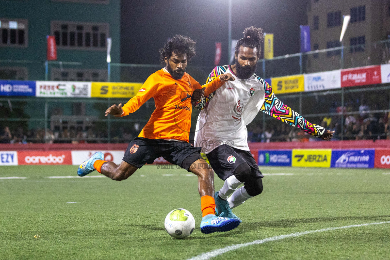 Th Hirilandhoo vs Th Madifushi in Day 15 of Golden Futsal Challenge 2024 was held on Monday, 29th January 2024, in Hulhumale', Maldives Photos: Nausham Waheed / images.mv