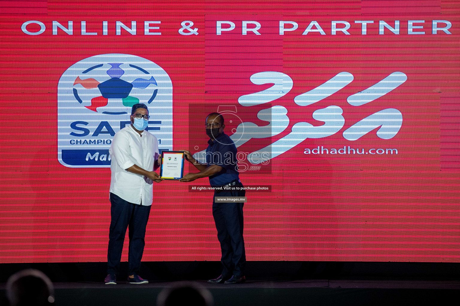 SAFF Championship 2021 Launching event was held in National Stadium, Male', Maldives on Sunday, 12th September 2021. Photos: Ismail Thoriq / images.mv