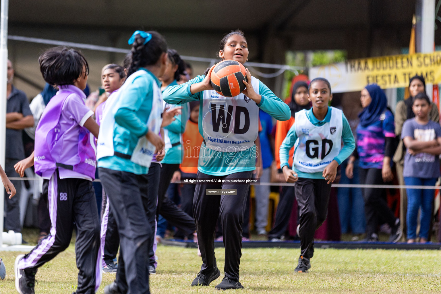 Day 2 of Nestle' Kids Netball Fiesta 2023 held in Henveyru Stadium, Male', Maldives on Thursday, 1st December 2023. Photos by Nausham Waheed / Images.mv