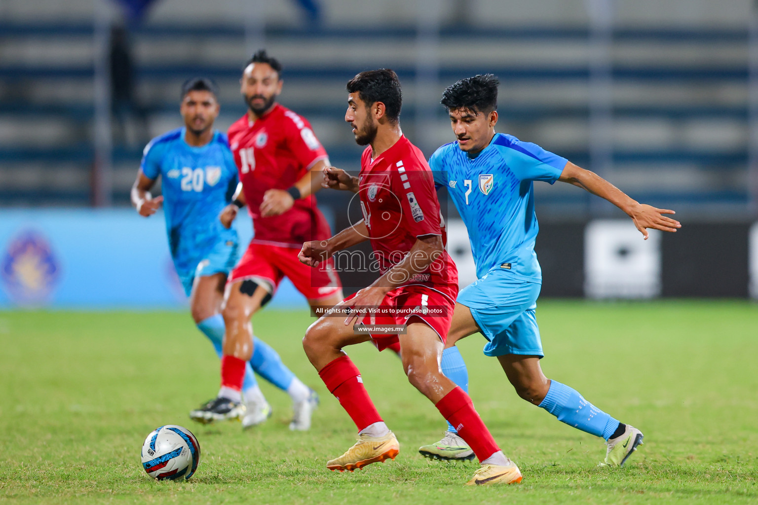 Lebanon vs India in the Semi-final of SAFF Championship 2023 held in Sree Kanteerava Stadium, Bengaluru, India, on Saturday, 1st July 2023. Photos: Nausham Waheed, Hassan Simah / images.mv