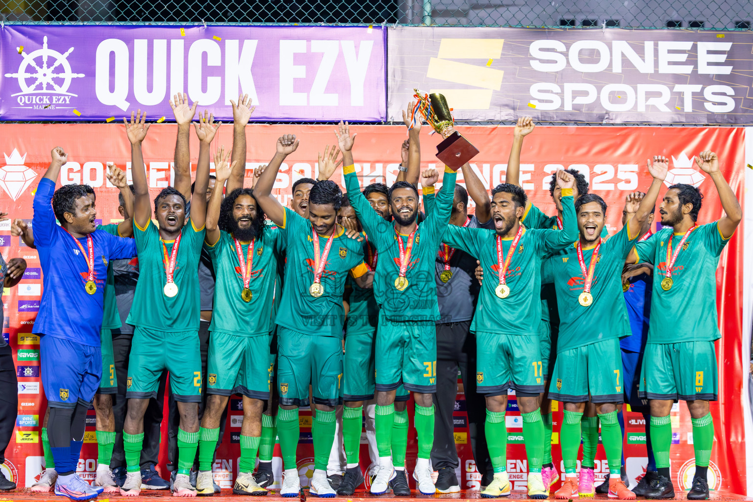 ADh Omadhoo vs ADh Mahibadhoo in Alifu Dhaalu Atoll Final on Day 23 of Golden Futsal Challenge 2025 was held on Monday , 27th January 2025, in Hulhumale', Maldives.
Photos: Ismail Thoriq / images.mv