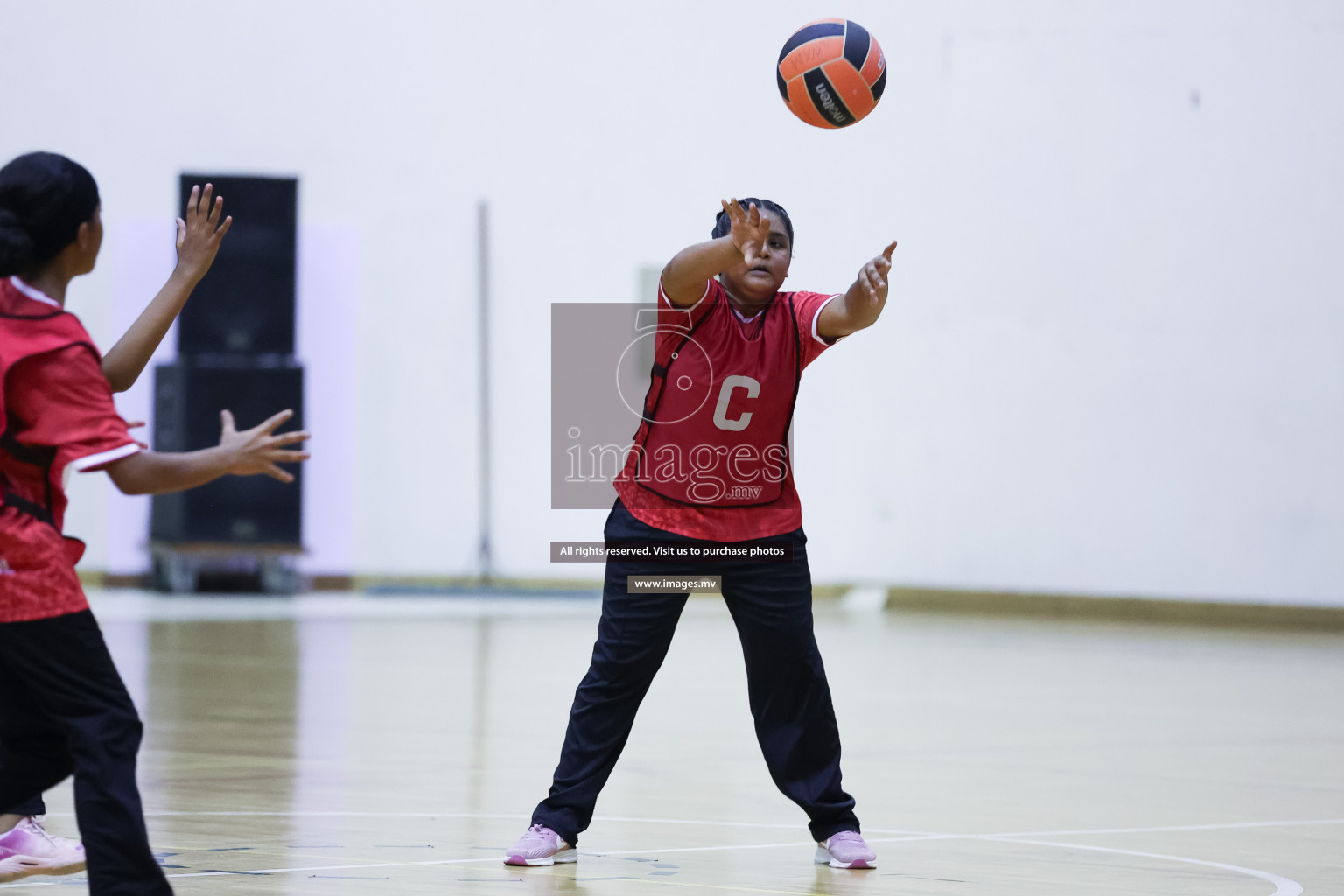 Day 9 of 24th Interschool Netball Tournament 2023 was held in Social Center, Male', Maldives on 4th November 2023. Photos: Hassan Simah / images.mv