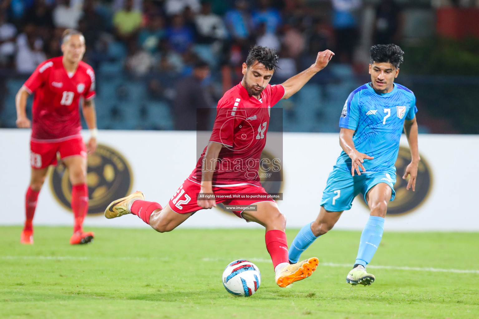 Lebanon vs India in the Semi-final of SAFF Championship 2023 held in Sree Kanteerava Stadium, Bengaluru, India, on Saturday, 1st July 2023. Photos: Nausham Waheed, Hassan Simah / images.mv