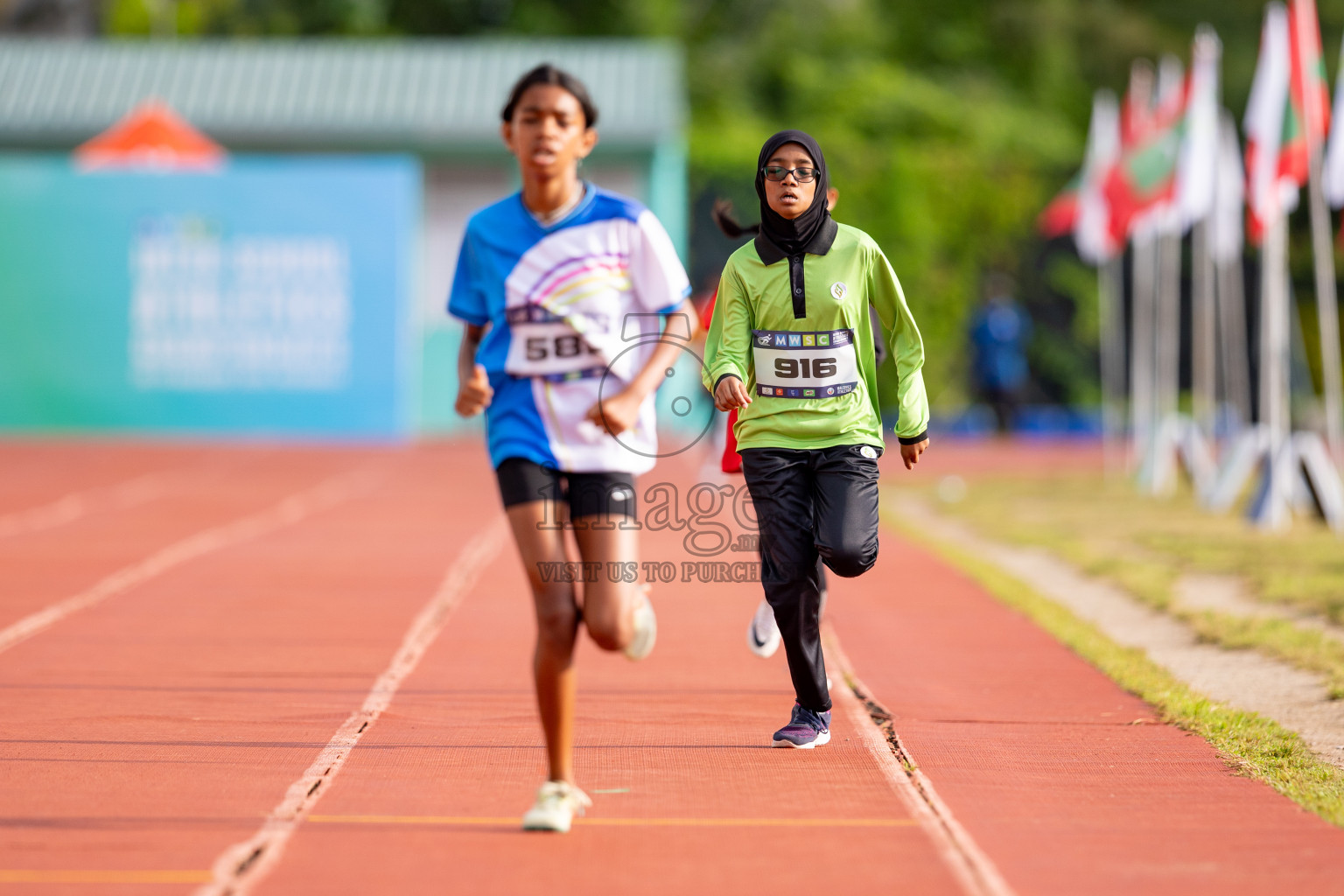 Day 3 of MWSC Interschool Athletics Championships 2024 held in Hulhumale Running Track, Hulhumale, Maldives on Monday, 11th November 2024. 
Photos by: Hassan Simah / Images.mv