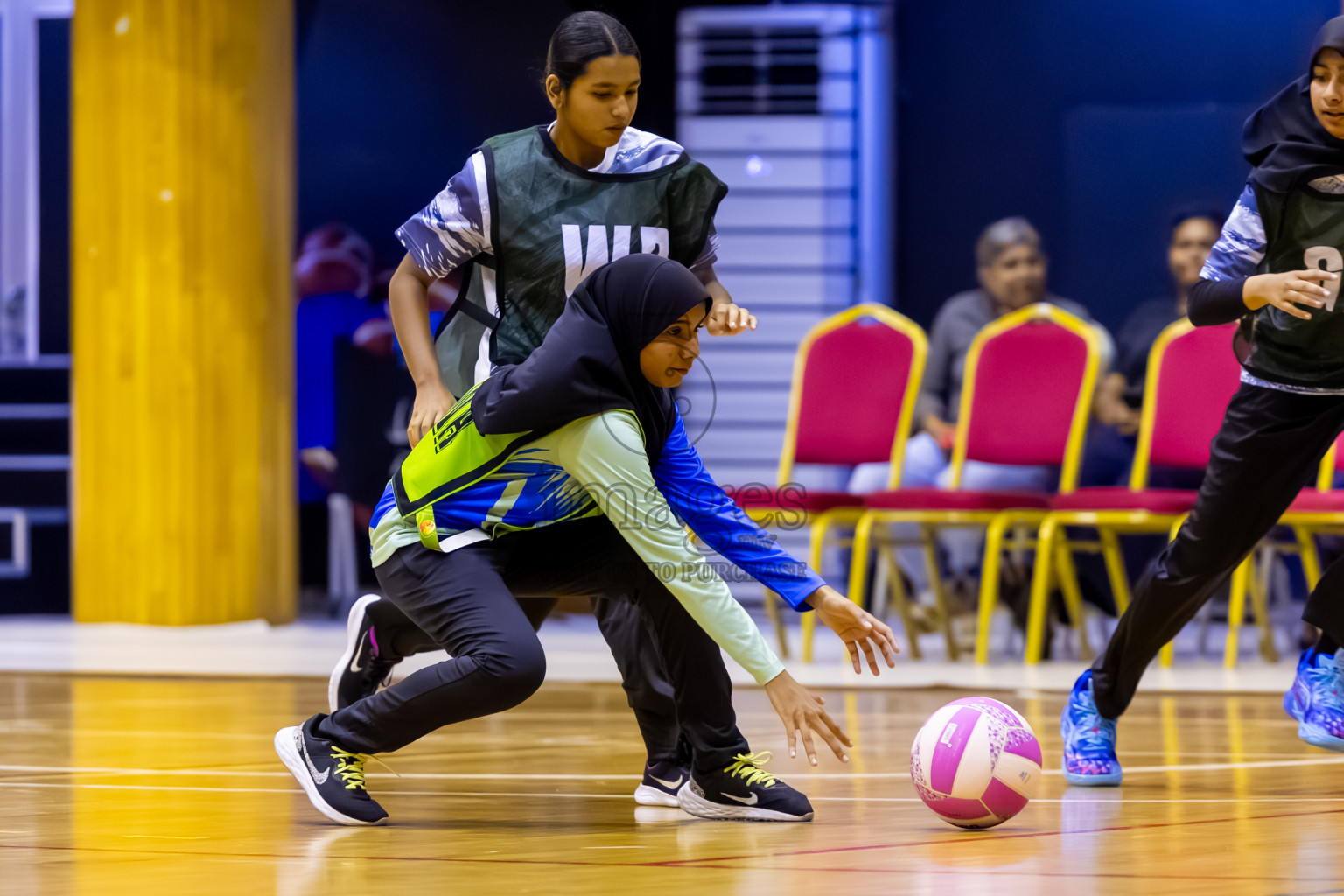 SC Skylark vs United Unity SC in Day 4 of 24th Milo Netball Association Championship held in Social Center at Male', Maldives on Thursday, 4th September 2025. Photos: Nausham Waheed / images.mv