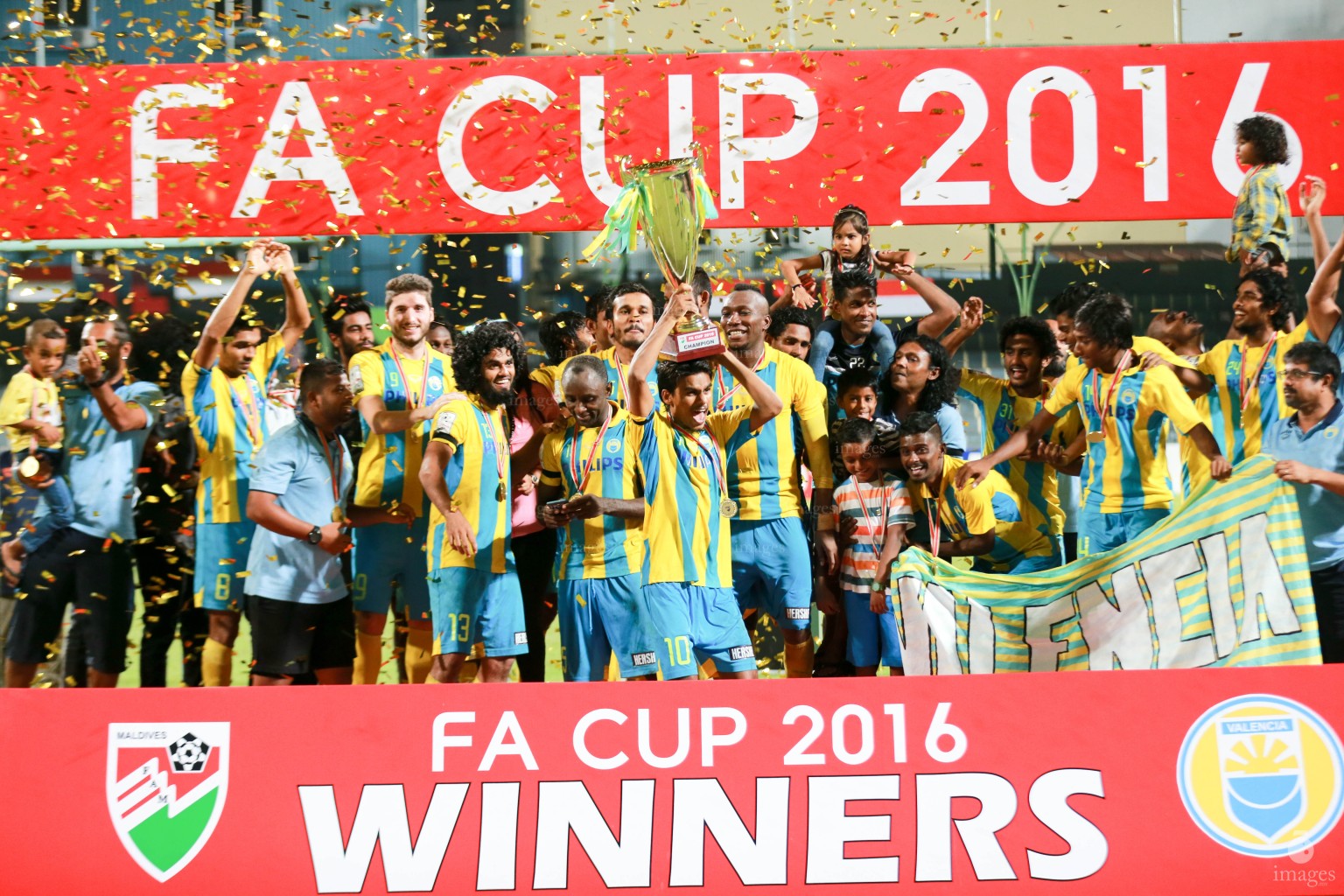 FA Cup 2016 finals between Valencia and TC Sports Club Male', Maldives, Friday, November.11, 2016. Club Valencia won the match by 3 - 1 (Images.mv Photo/ Hussain Sinan).