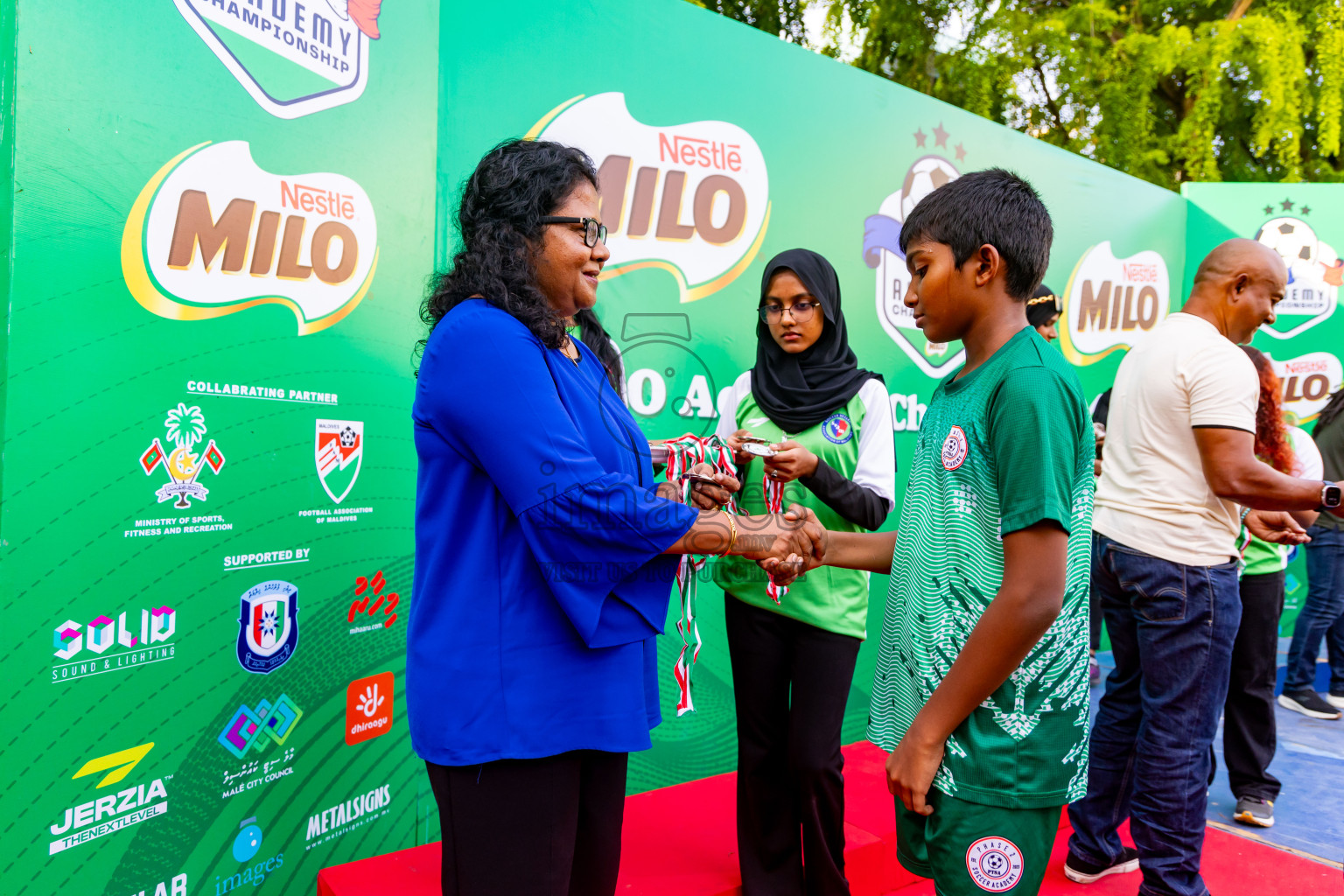 Day 4 of MILO Academy Championship 2024 - U12 was held at Henveiru Grounds in Male', Maldives on Sunday, 7th July 2024. Photos: Nausham Waheed / images.mv