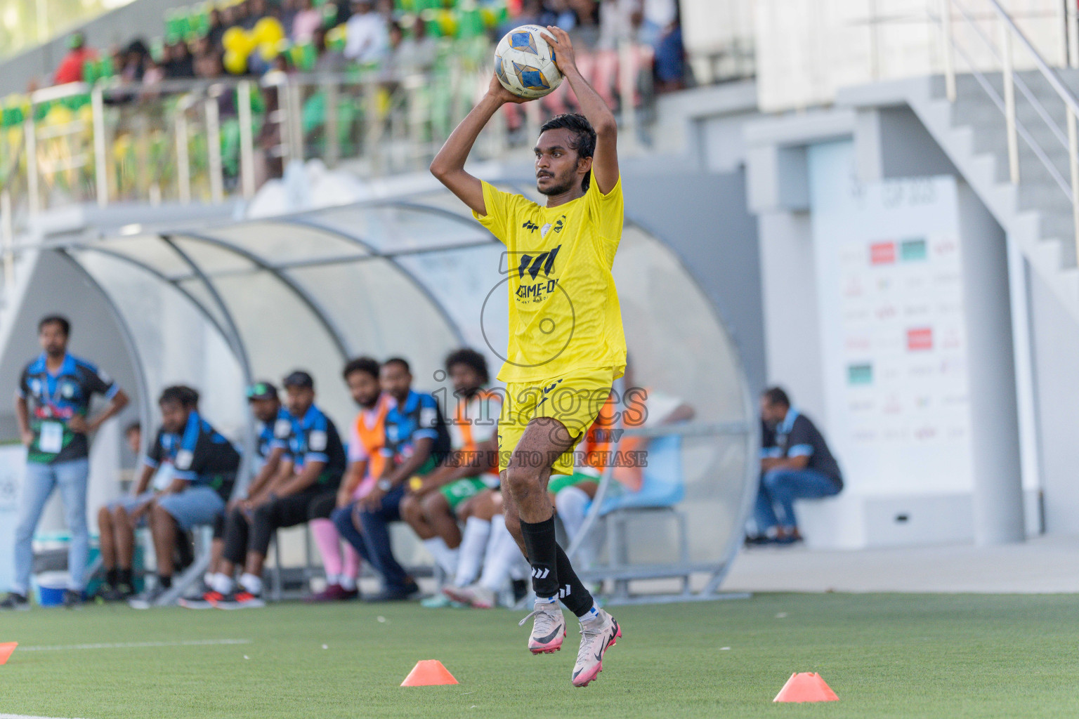 Semi Finals Match 02 Huss Songun FT VS Velaa Sports Club in Day 8 of Eydhafushi Cup 2025 held in Eydhafushi Football Stadium at B. Eydhafushi, Maldives on Saturday, 13th September 2025. Photos: Arif Rasheed / images.mv