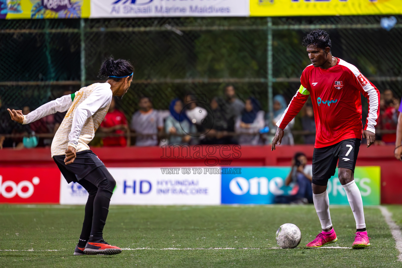 M Mulah VS M Raiymandhoo in Day 25 of Golden Futsal Challenge 2024 was held on Thursday , 8th February 2024 in Hulhumale', Maldives
Photos: Ismail Thoriq / images.mv