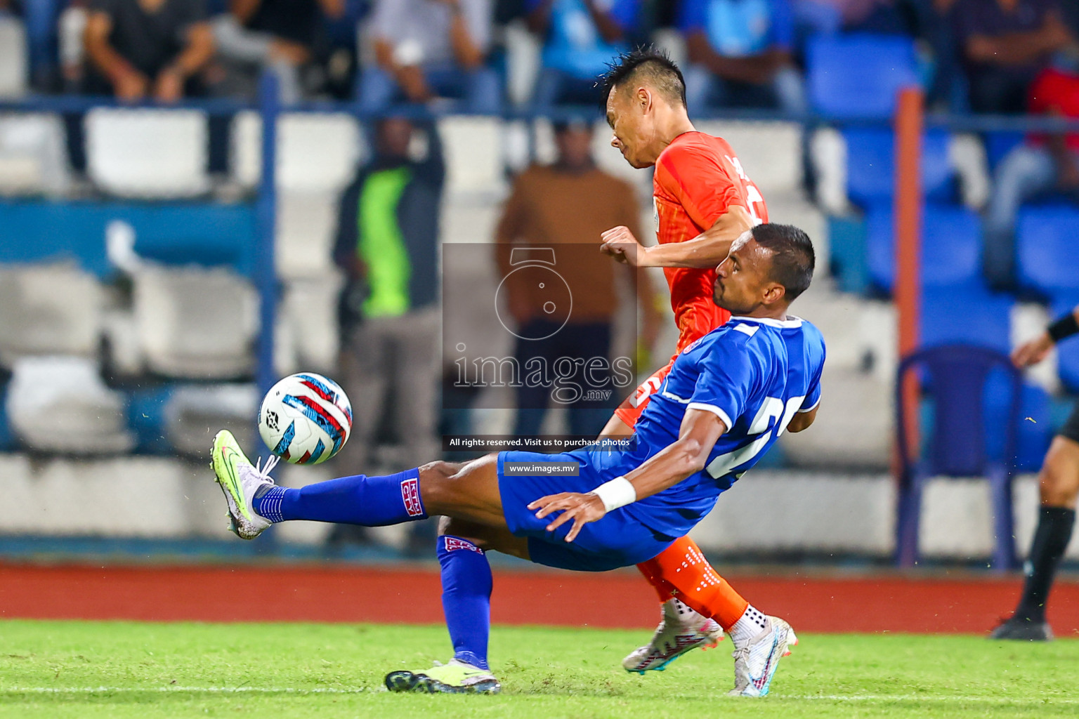 Nepal vs India in SAFF Championship 2023 held in Sree Kanteerava Stadium, Bengaluru, India, on Saturday, 24th June 2023. Photos: Hassan Simah / images.mv