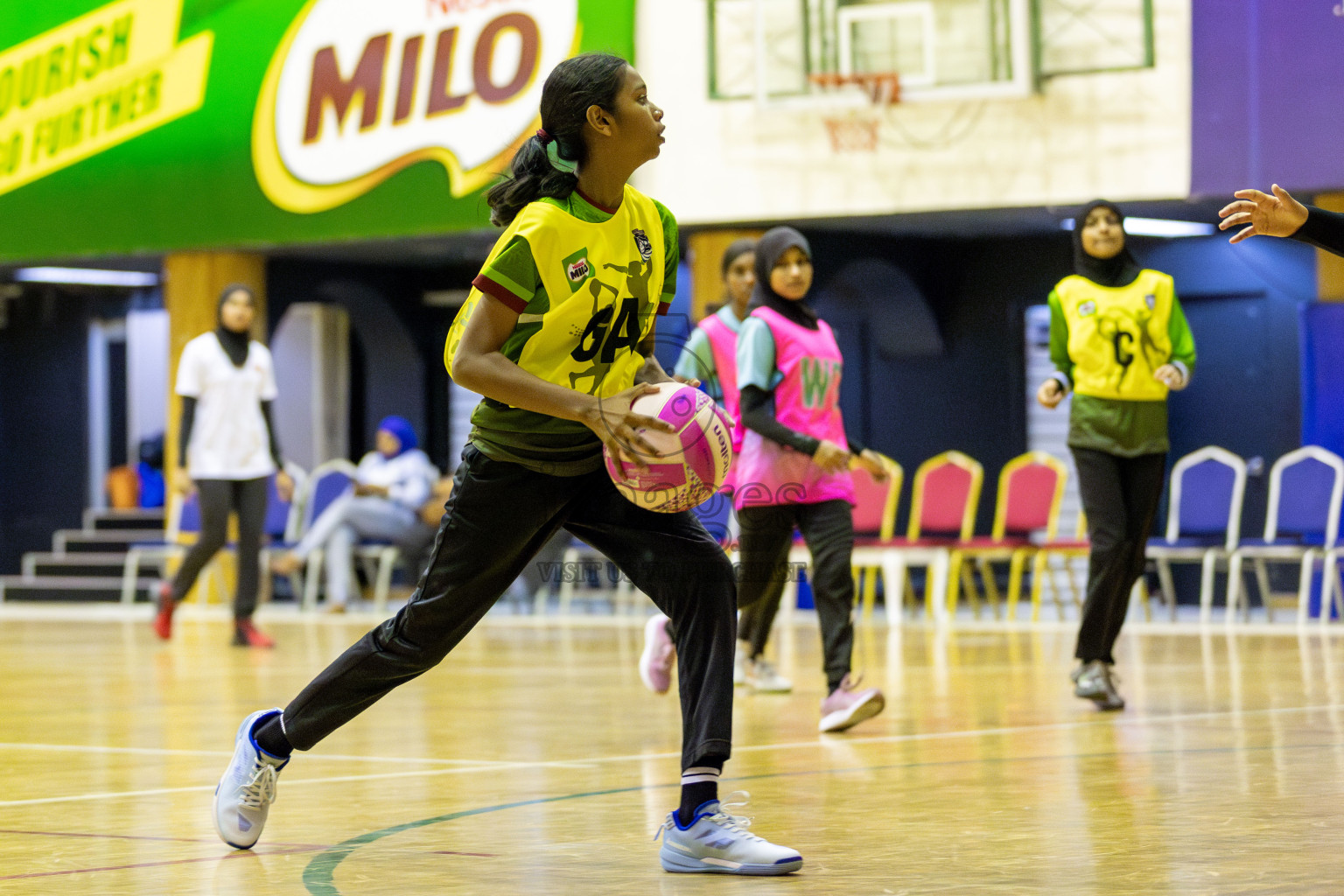 FIONTI Sports Club vs Netkids C in Day 2 of 3rd Junior Championship - Netball association of Maldives, held at Social Center on Monday 20th January 2025 . Photos by Shuu Abdul Sattar