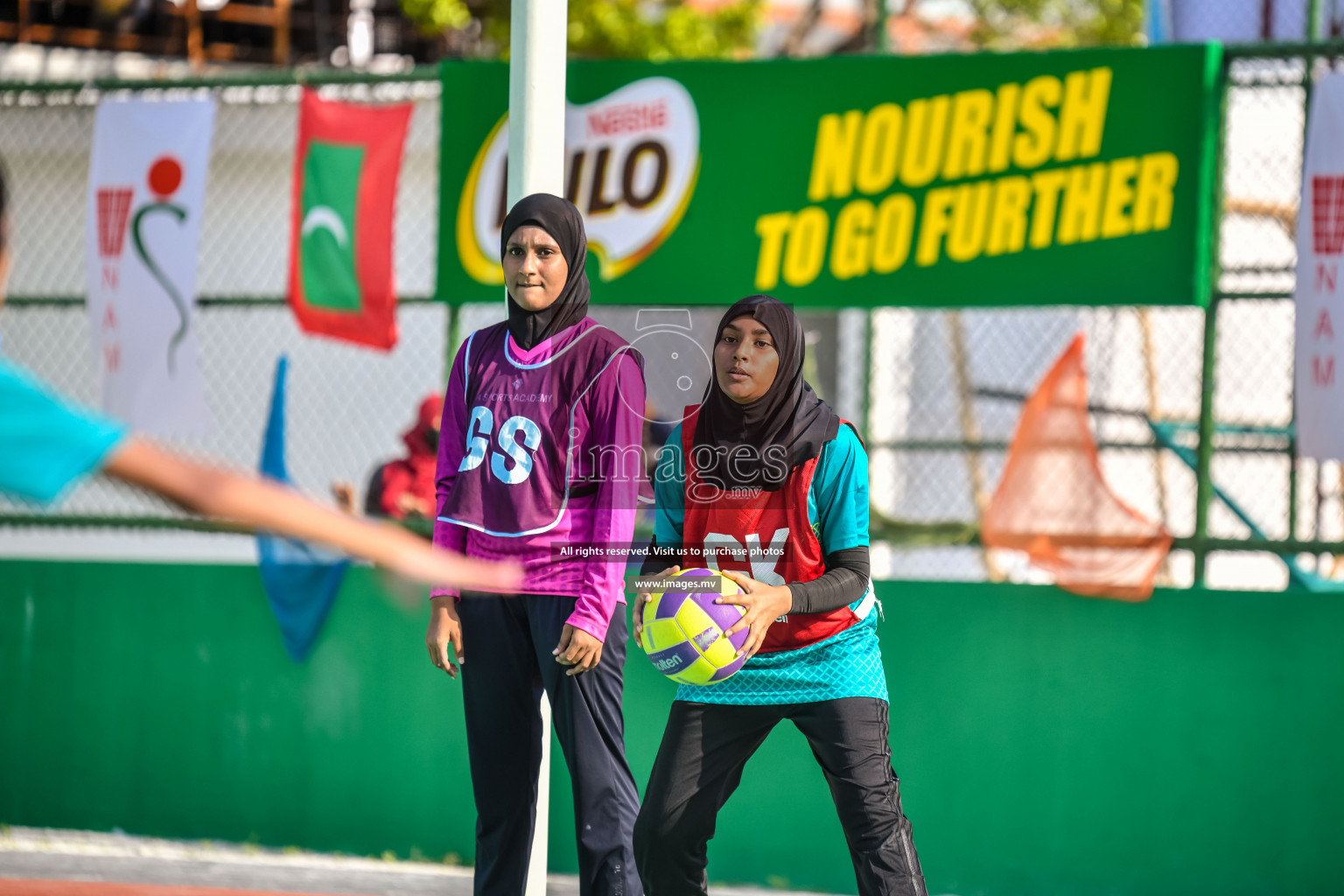 Day3 of Junior Netball Championship 2022 on 5 March 2022 held in Male', Maldives. Photos by Nausham Waheed.