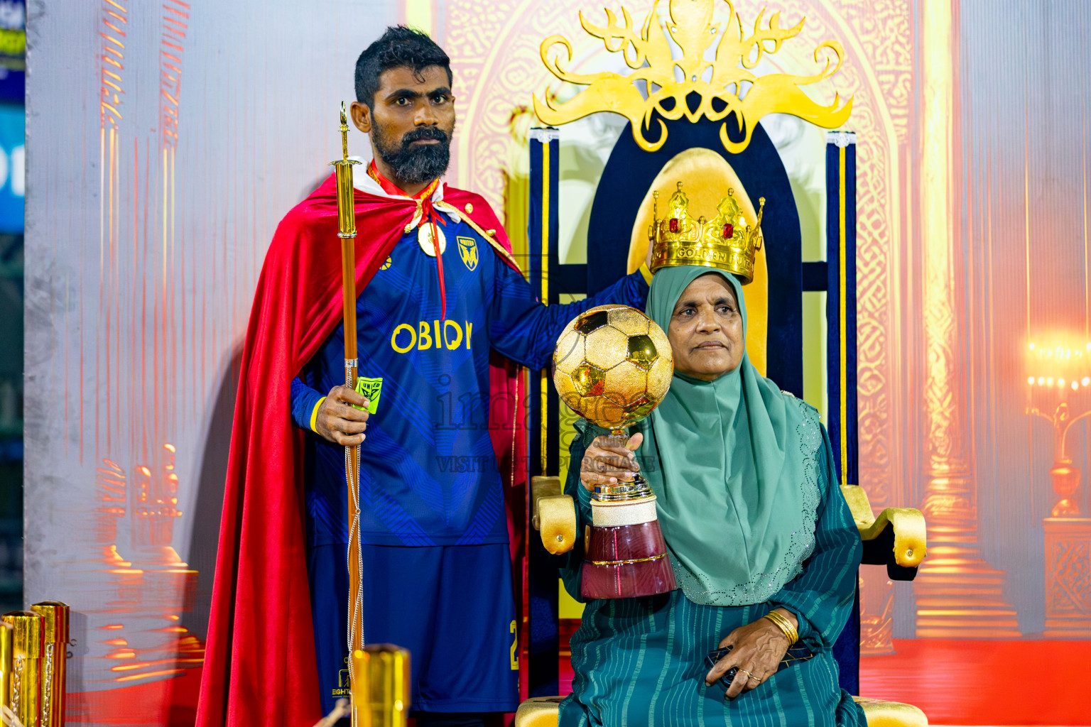 L. Gan VS B. Eydhafushi in the Finals of Golden Futsal Challenge 2024 which was held on Thursday, 7th March 2024, in Hulhumale', Maldives. 
Photos: Hassan Simah / images.mv