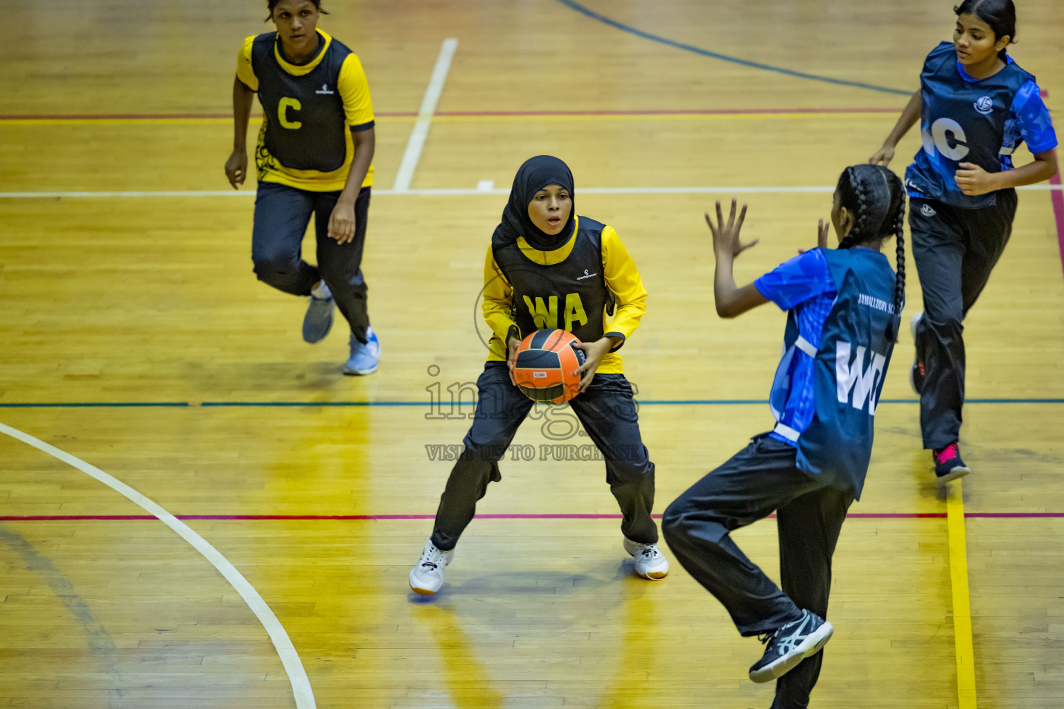 Day 12 of 25th Inter-School Netball Tournament was held in Social Center at Male', Maldives on Thursday, 22nd August 2024.