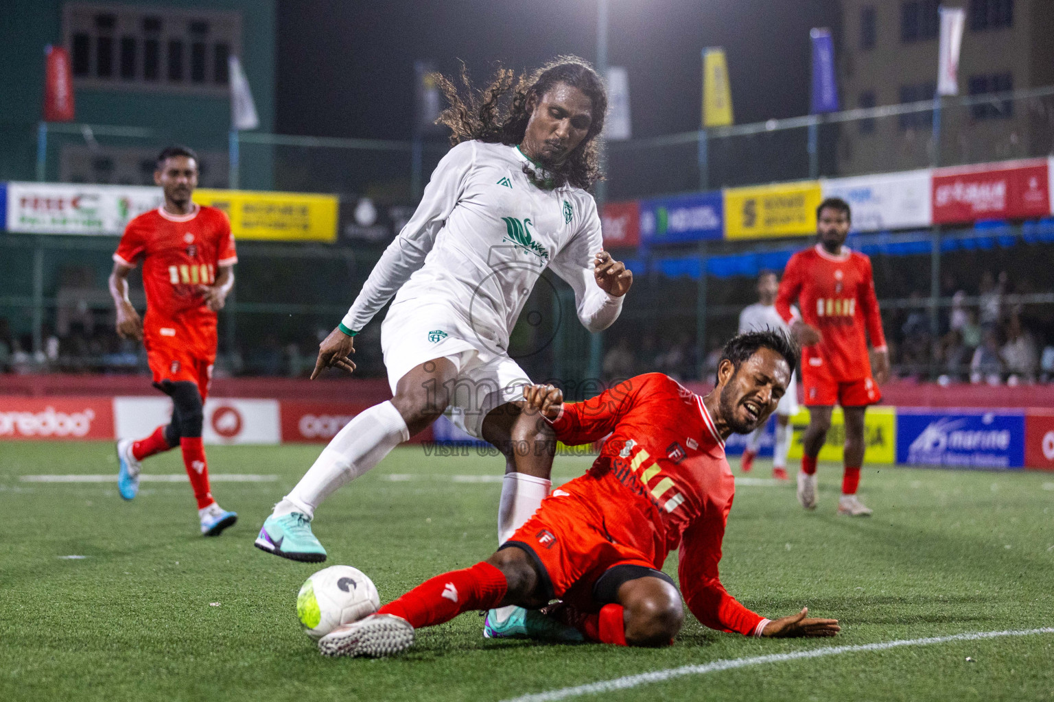 HA Filladhoo vs HA Muraidhoo in Day 9 of Golden Futsal Challenge 2024 was held on Tuesday, 23rd January 2024, in Hulhumale', Maldives Photos: Nausham Waheed / images.mv