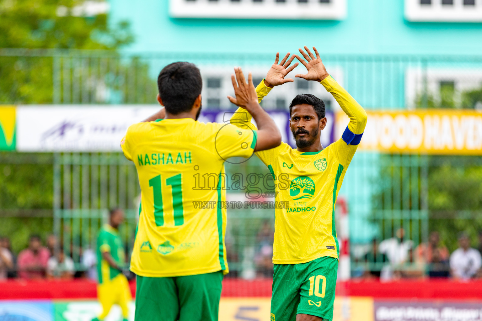 GDh Vaadhoo VS GDh Thinadhoo in Atoll Round Semi-Final on Day 20 of Golden Futsal Challenge 2025 was held on Friday, 24 January 2025, in Hulhumale', Maldives. Photos: Hassan Simah / images.mv