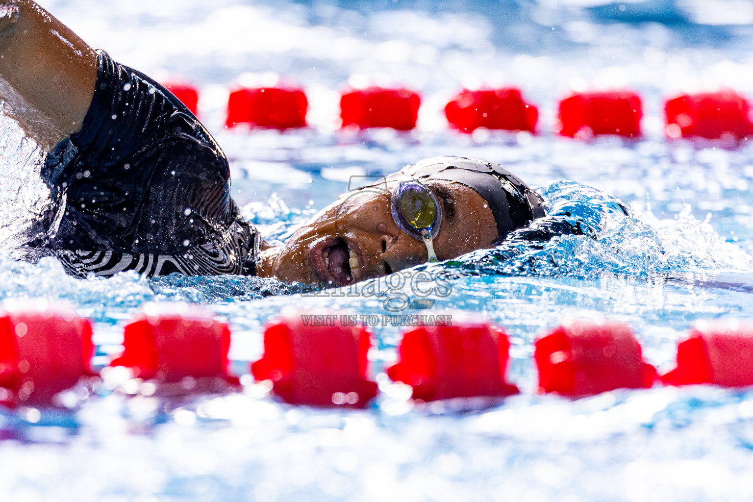Day 4 of 1st National Short Course Swimming Competition held in Hulhumale', Maldives on Tuesday, 17th June 2025. Photos: Nausham Waheed / images.mv
